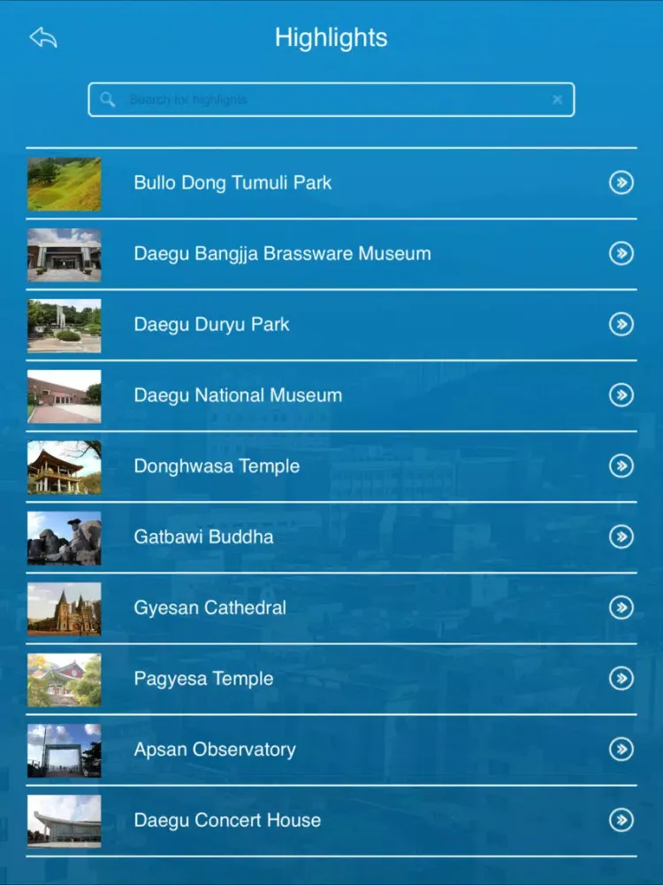 Daegu Tourist Guide iPad  Screenshots