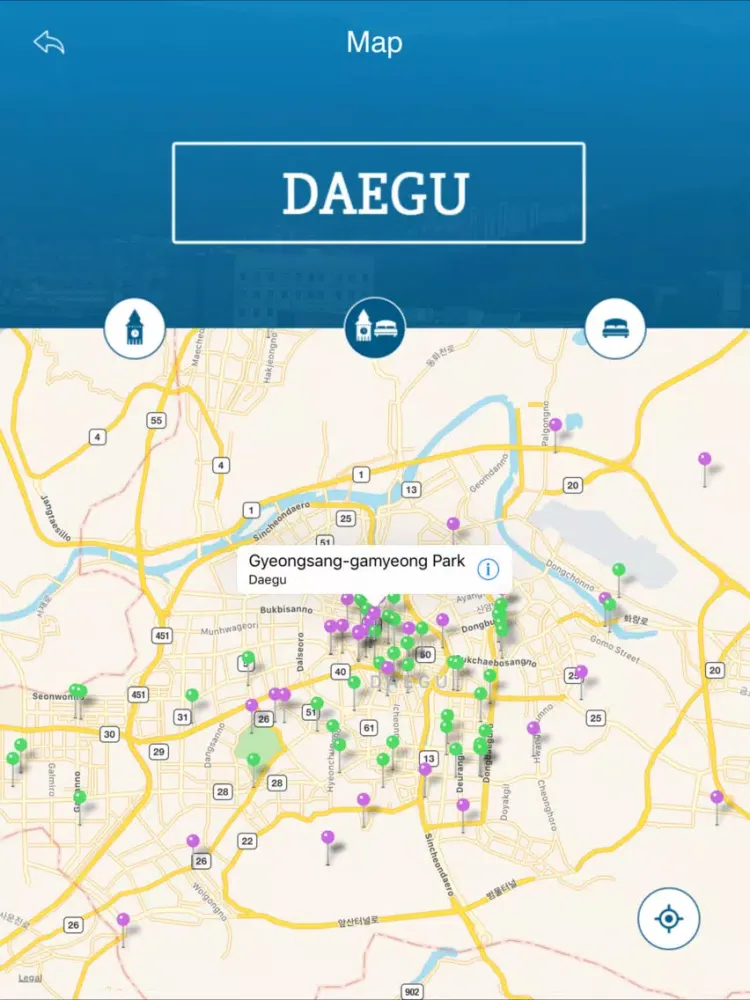 Daegu Tourist Guide iPad  Screenshots