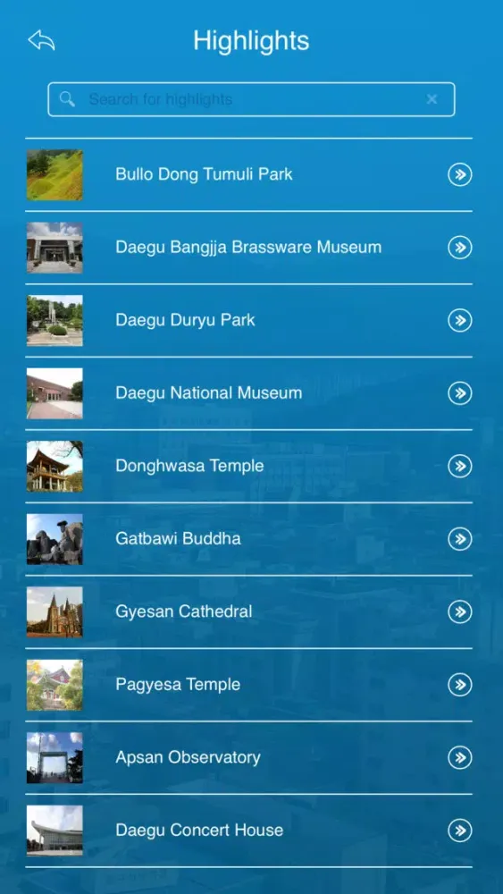 Daegu Tourist Guide Screenshots