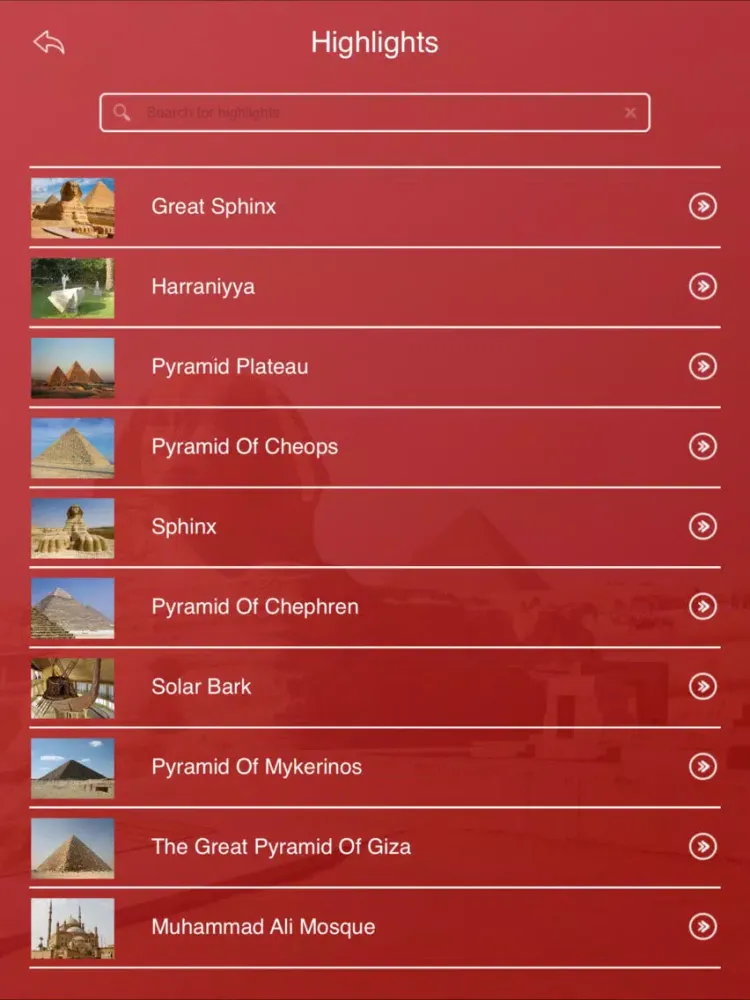 Screenshot di Giza Tourist Guide iPad 