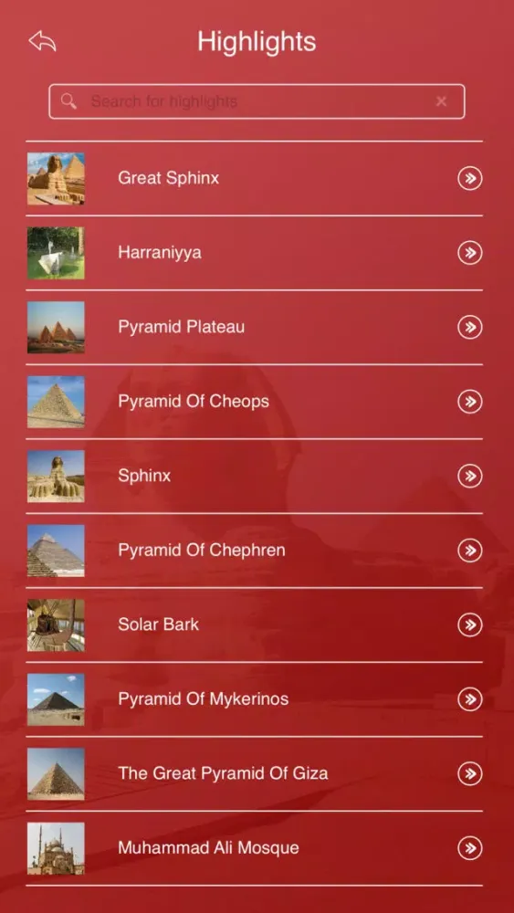 Screenshot di Giza Tourist Guide