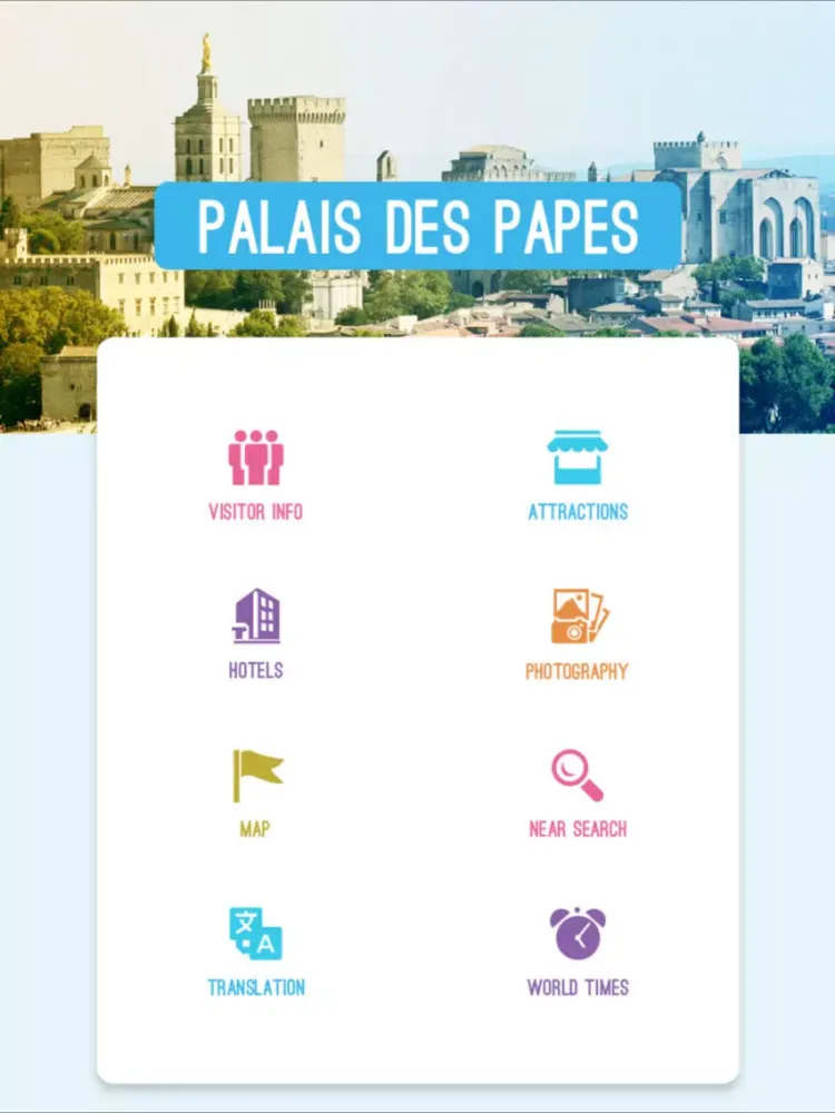 Tangkapan layar Palais des Papes iPad 