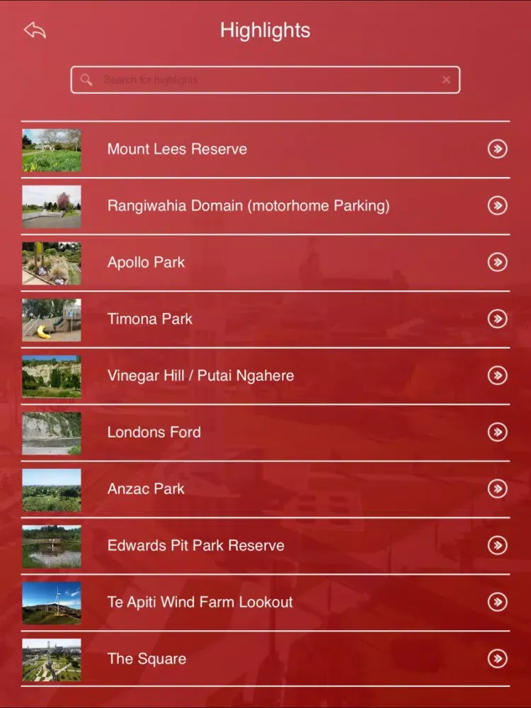 Capturas de tela do Palmerston North Tourist Guide iPad 