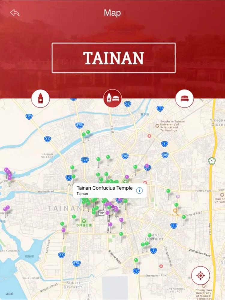 Capturas de tela do Tainan Tourist Guide iPad 