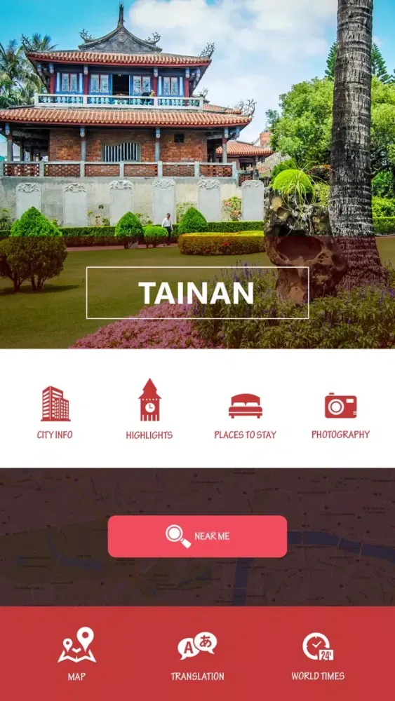 Capturas de tela do Tainan Tourist Guide
