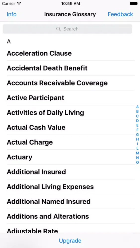 Insurance Glossary Lite স্ক্রিনশট