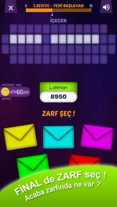Ảnh chụp màn hình của Çarkıfelek Türkçe Mobil