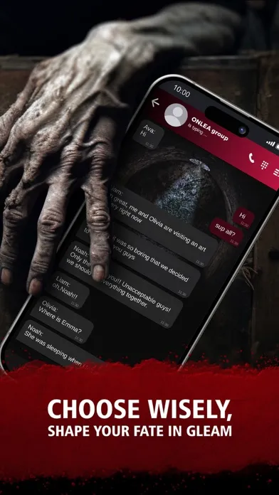 Скриншоты Gleam - Interactive chat story