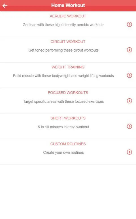 Home workout应用截图