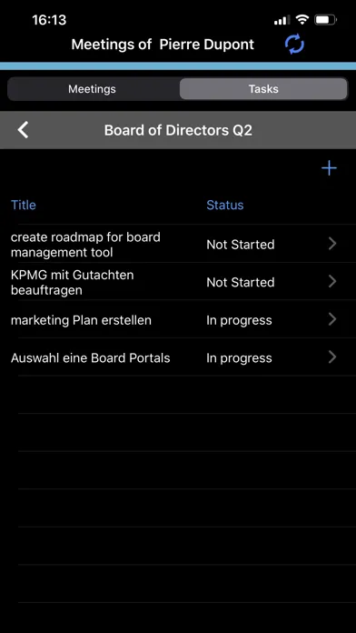 twelve mobile - Board Room Screenshots