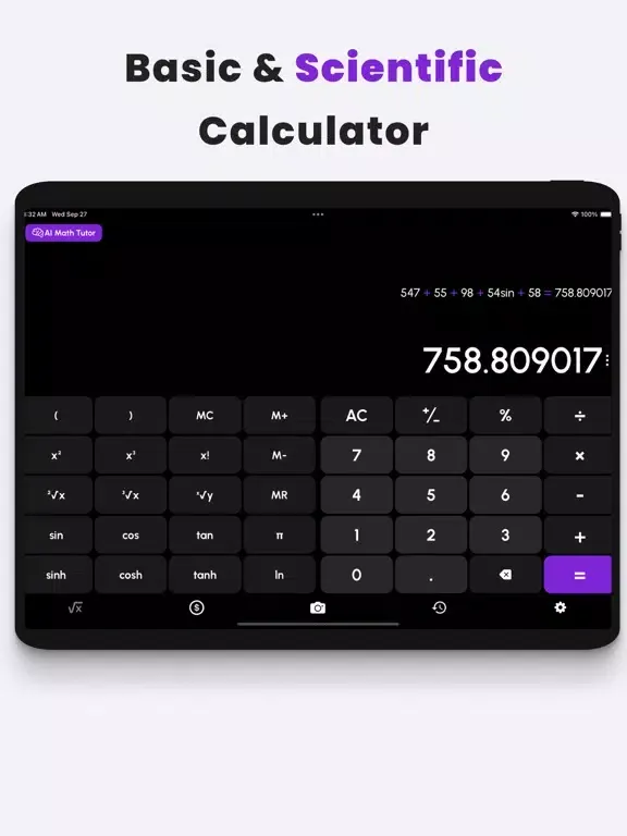 Calculator - AI Math Solver iPad  Ekran Görüntüleri
