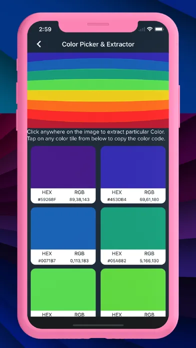 Tangkapan skrin Live Color Picker Color Finder