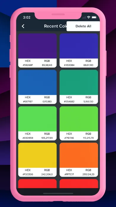 Tangkapan skrin Live Color Picker Color Finder