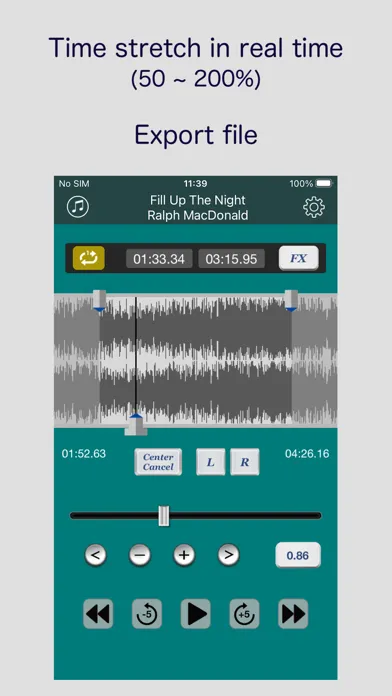 Tangkapan skrin Time Stretch / EQ /AUv3 Player