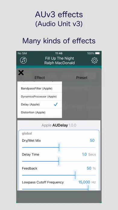 Tangkapan skrin Time Stretch / EQ /AUv3 Player