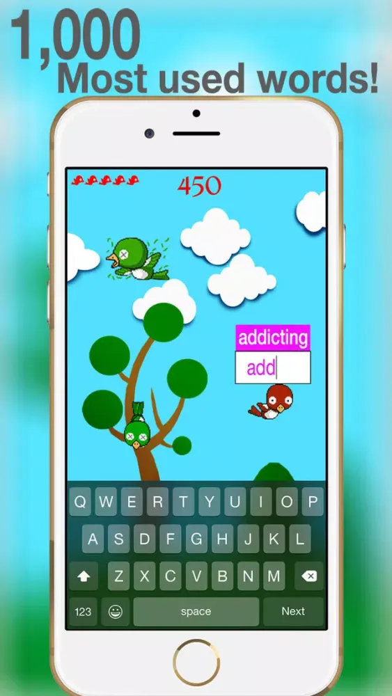 Typer Duck - Typing and Emoji Keyboard Game スクリーンショット