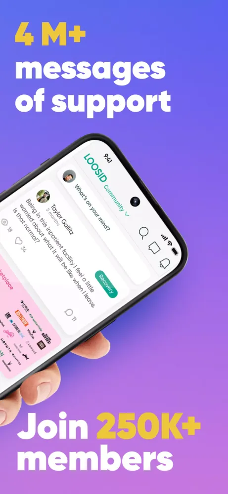 Zrzuty ekranu Loosid: Sober Recovery Network