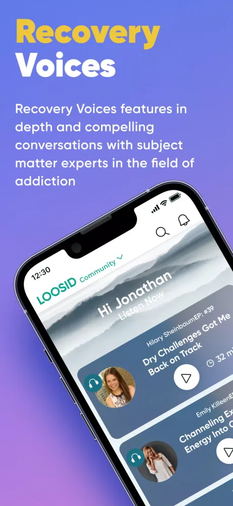 Zrzuty ekranu Loosid: Sober Recovery Network