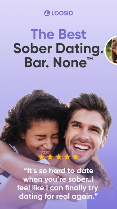 Screenshot di Loosid Sober Dating App