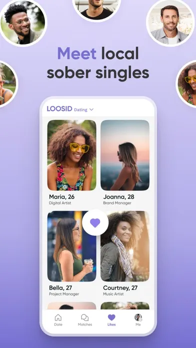 Screenshot di Loosid Sober Dating App
