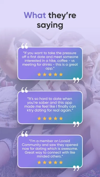 Screenshot di Loosid Sober Dating App