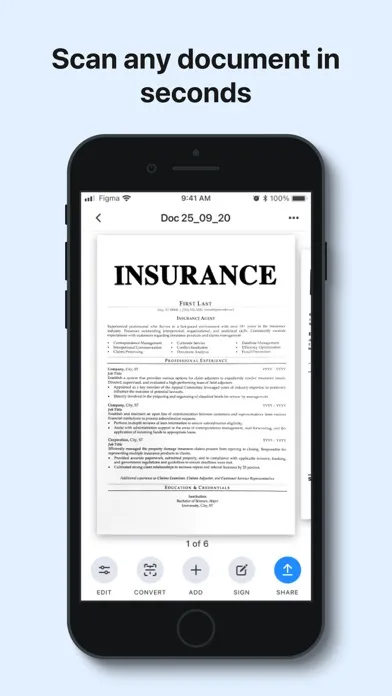 Captures d'écran de uScan - PDF Document Scanner