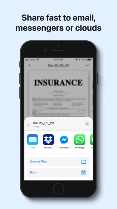 Captures d'écran de uScan - PDF Document Scanner