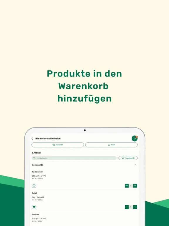 Loql - B2B lokale Lebensmittel iPad Screenshots
