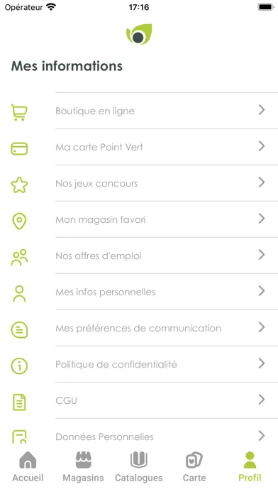 Mon Appli Point Vert Est Screenshots