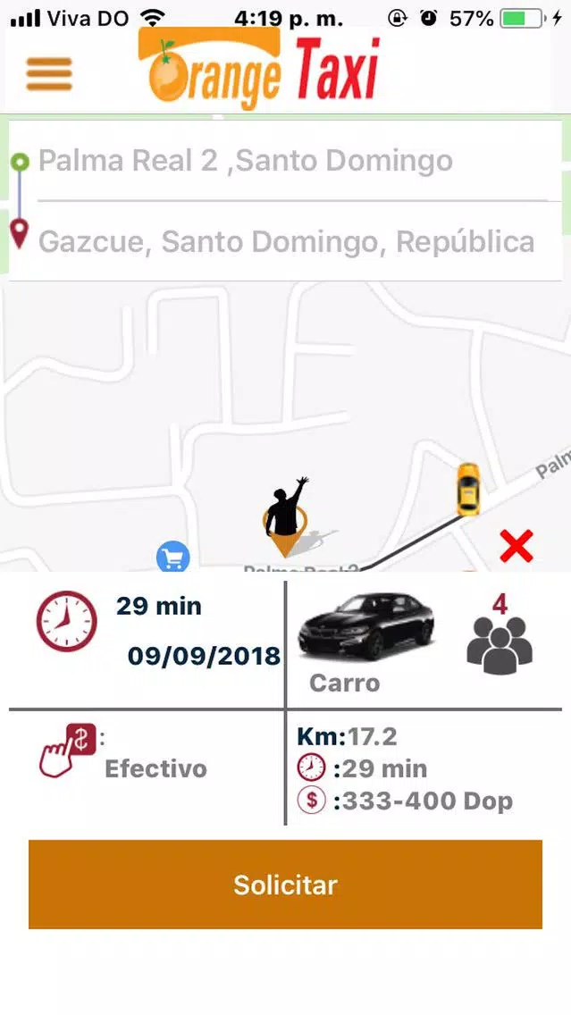 Tangkapan skrin Orange Taxi