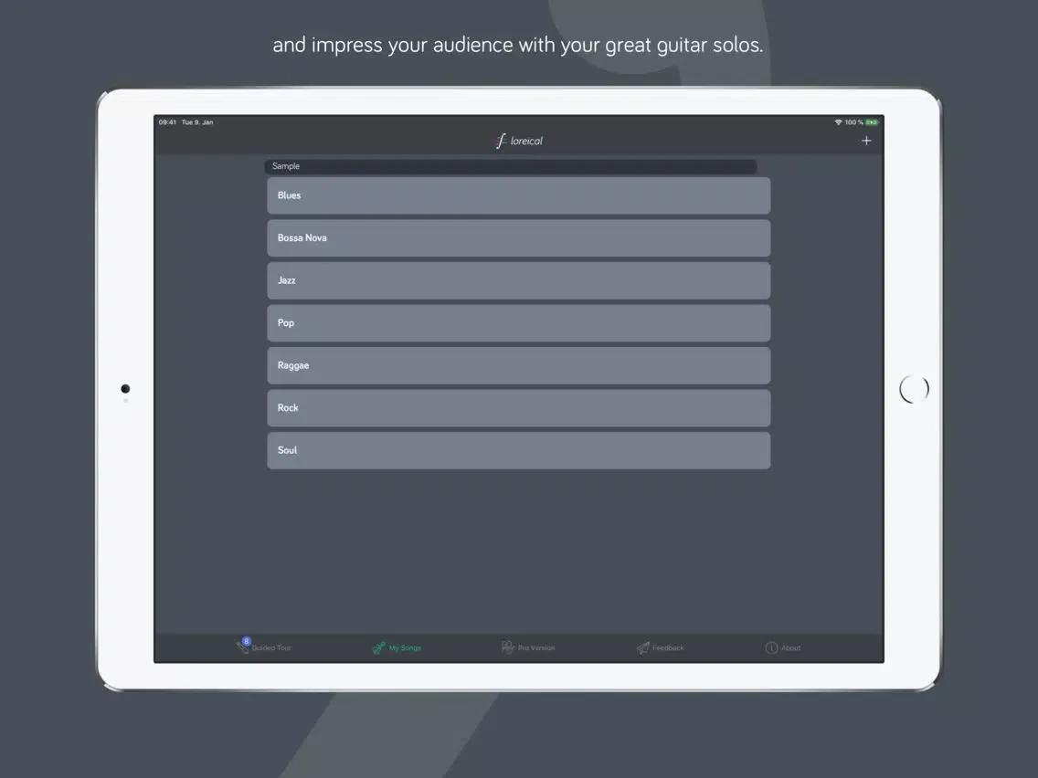 loreical – great guitar solo iPad 應用截圖