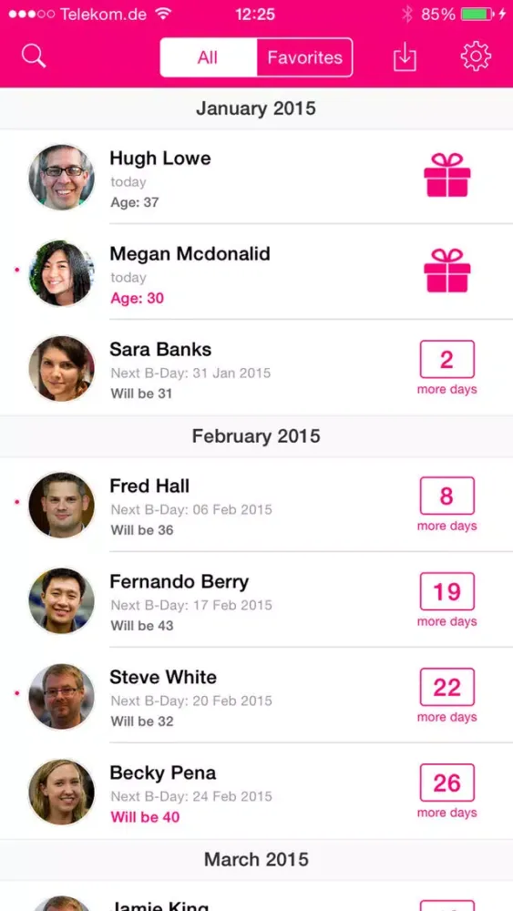 Capturas de tela do #BDay - The Birthday App