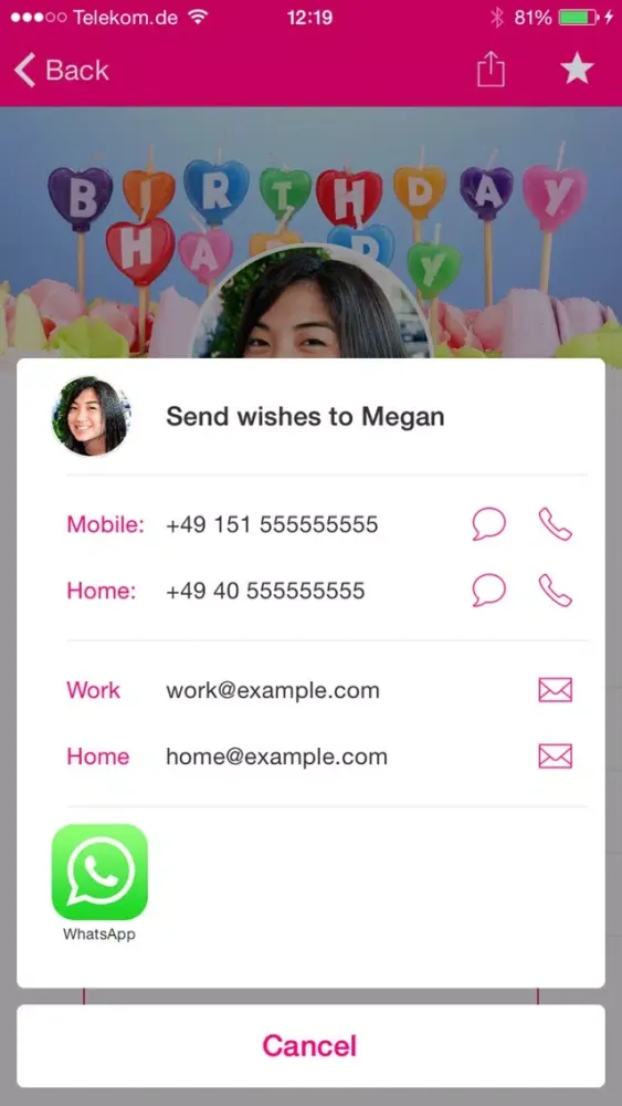 Capturas de tela do #BDay - The Birthday App