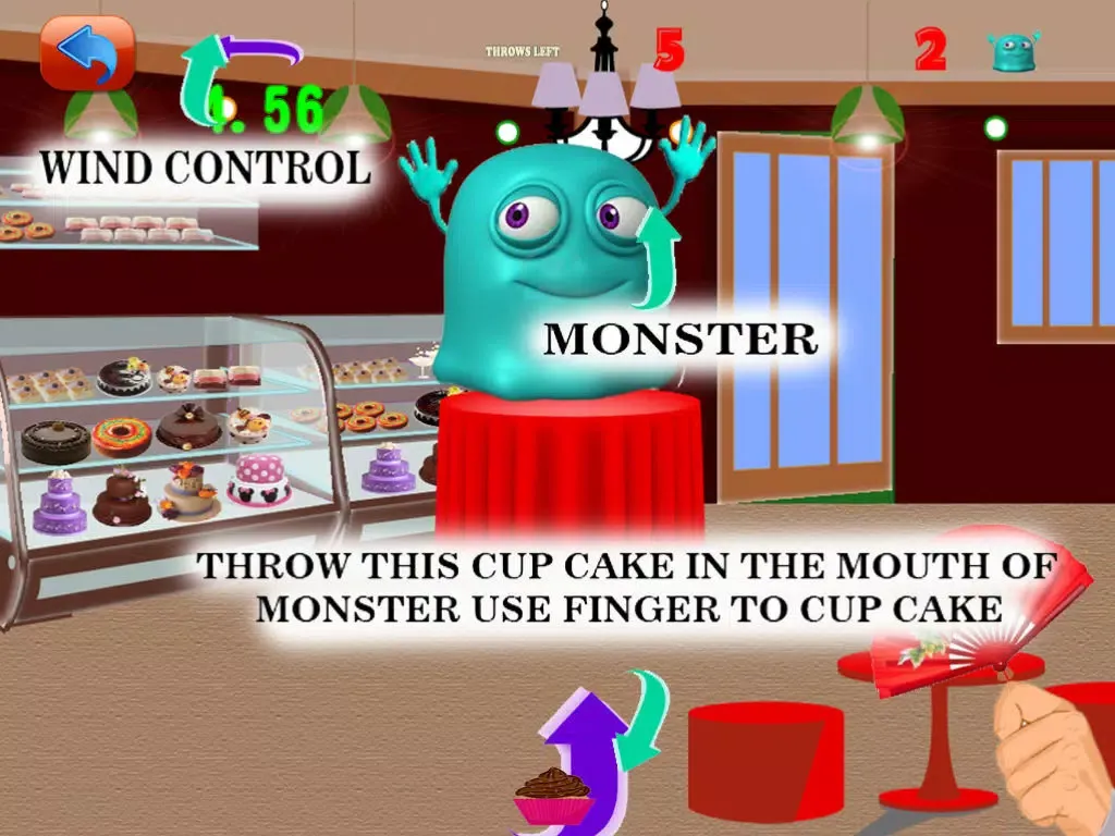 Cup Cakes - Feed The Hungry Monster iPad  Screenshots