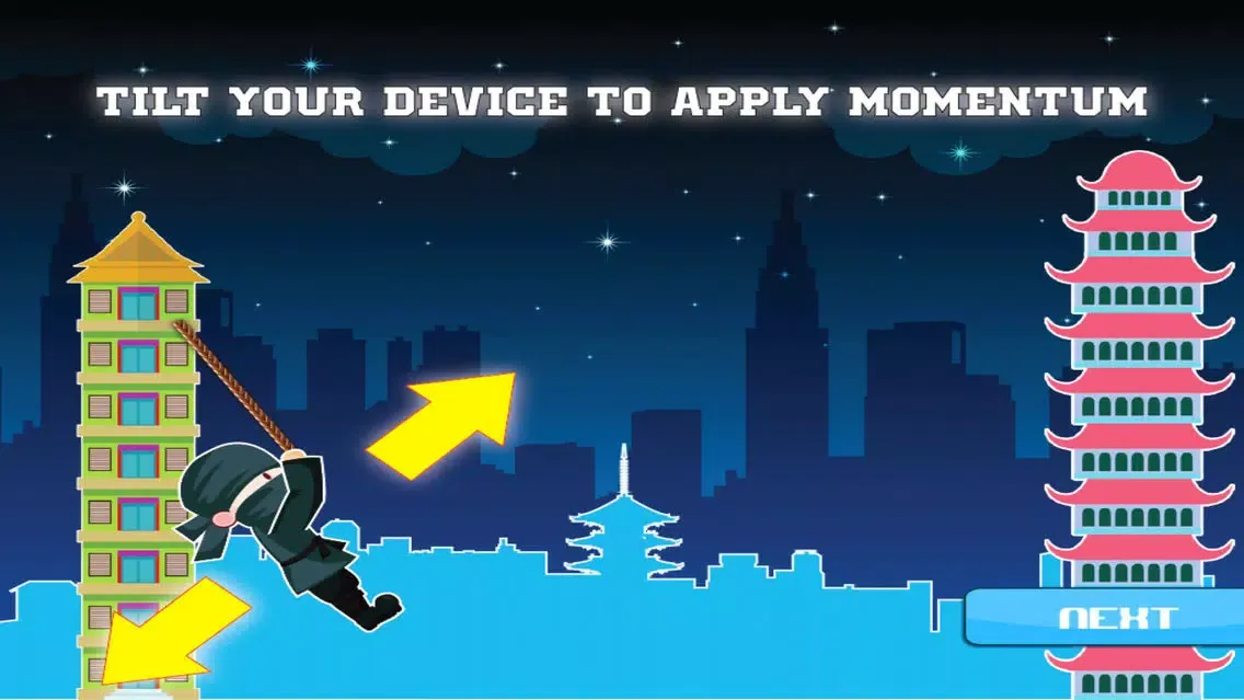 Capturas de tela do > Ninja Rope - Let The Clumsy Warrior Fly