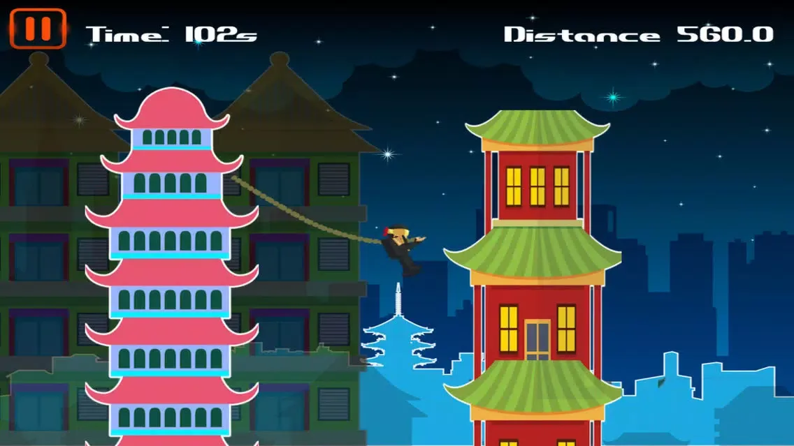 Capturas de tela do > Ninja Rope - Let The Clumsy Warrior Fly