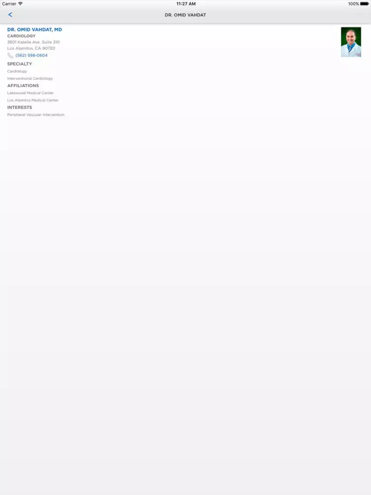 ภาพหน้าจอของ Los Alamitos Medical Center iPad 