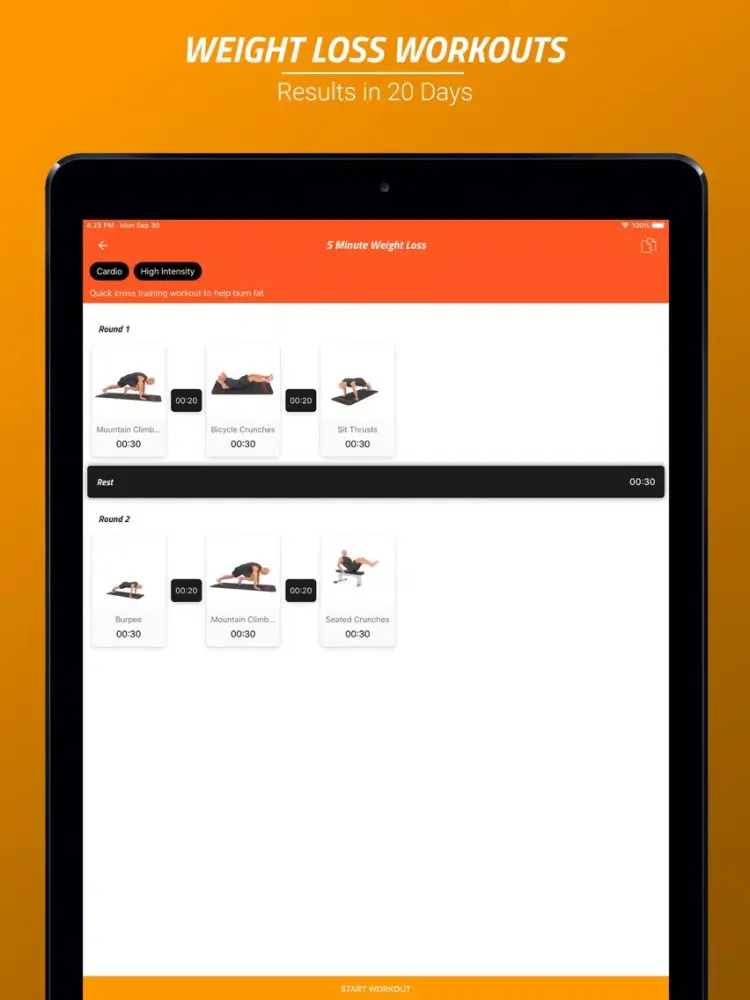 Home Weight Loss Workouts iPad  سکرین شاٹس