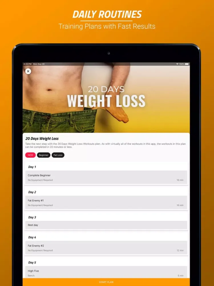Home Weight Loss Workouts iPad  سکرین شاٹس