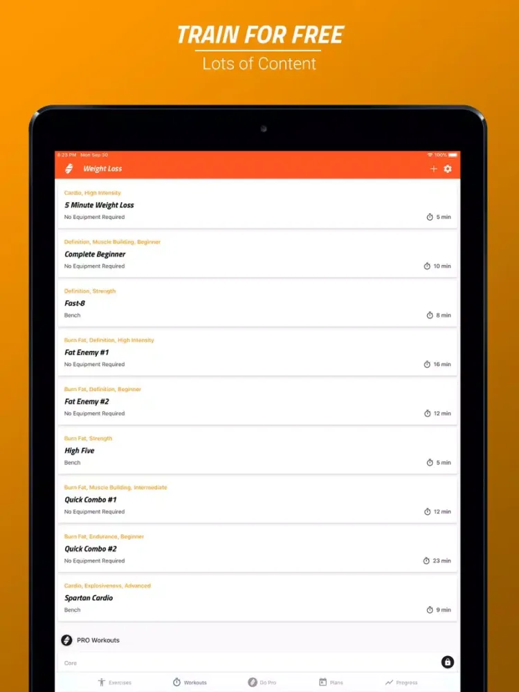 Home Weight Loss Workouts iPad  سکرین شاٹس