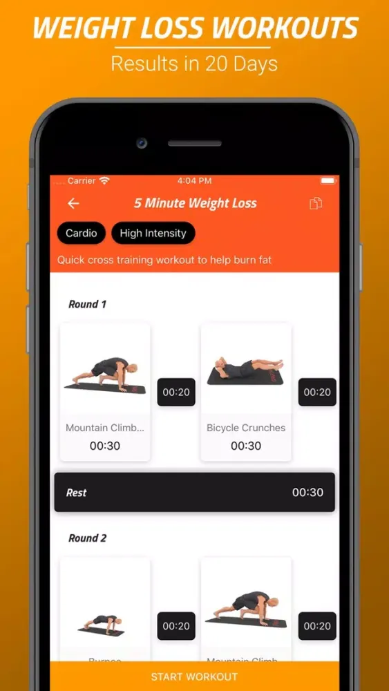 Home Weight Loss Workouts سکرین شاٹس