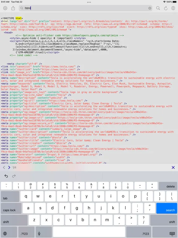 Zrzuty ekranu Source Code Reader iPad 
