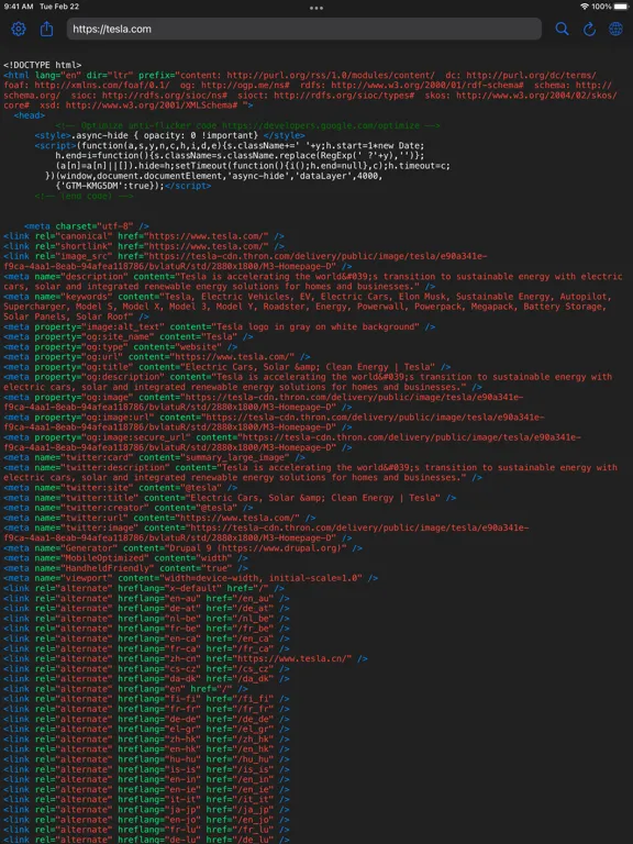 Zrzuty ekranu Source Code Reader iPad 