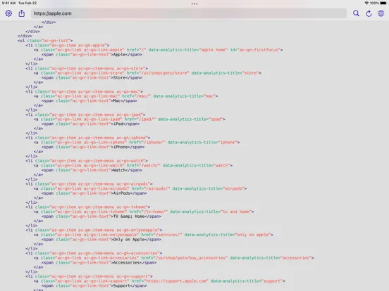 Zrzuty ekranu Source Code Reader iPad 