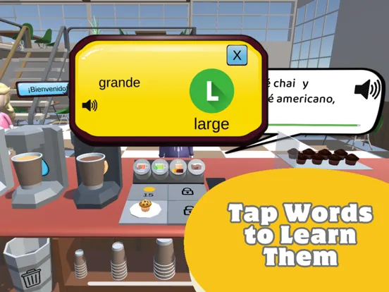 Tangkapan layar Lost Abroad Language Café iPad 