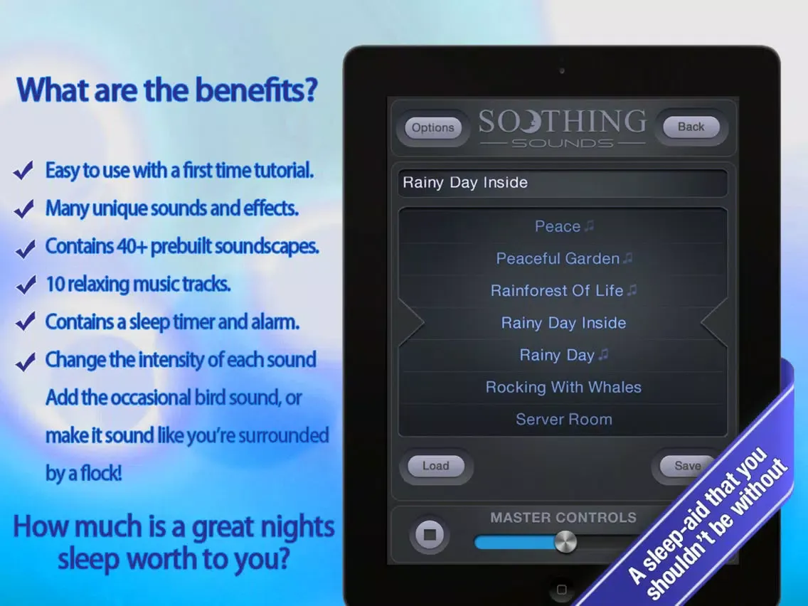 Soothing Sounds iPad  Screenshots
