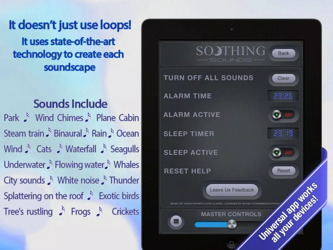 Soothing Sounds iPad  Screenshots