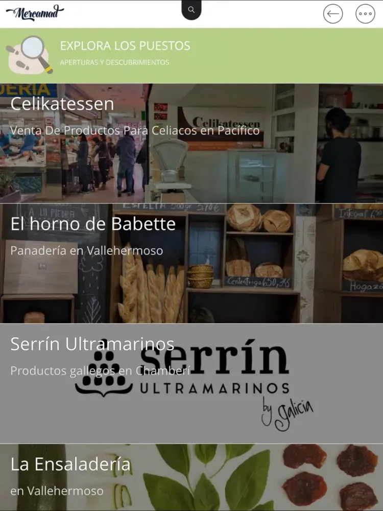 Tangkapan layar Mercamad - Mercados de Madrid iPad 