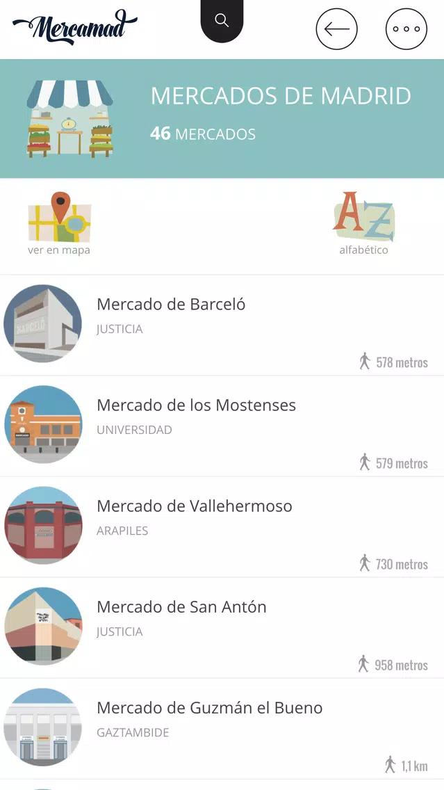 Tangkapan skrin Mercamad - Mercados de Madrid
