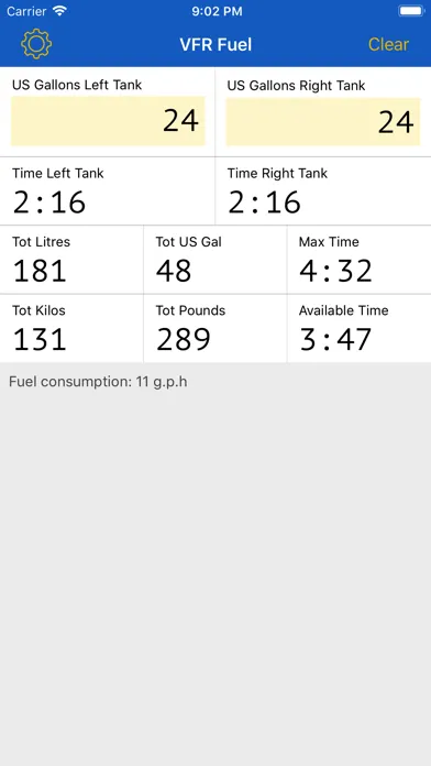 VFR Fuel Screenshots